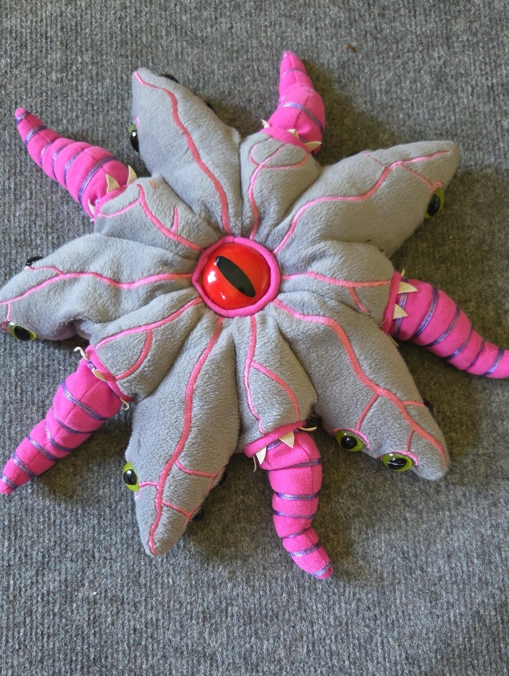 Shoggoth Gray & Pink Starfish Monster Toy - Rare